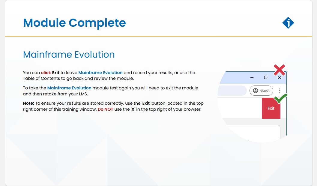 Mainframe Evolution Module Test: Mainframe Evolution - Module Complete screenshot